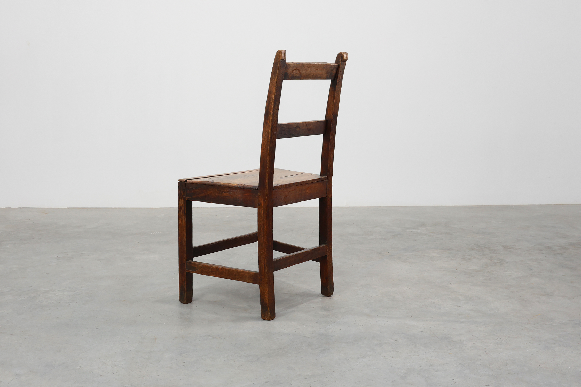 Antique late 19th century oak side chair, Belgiumthumbnail